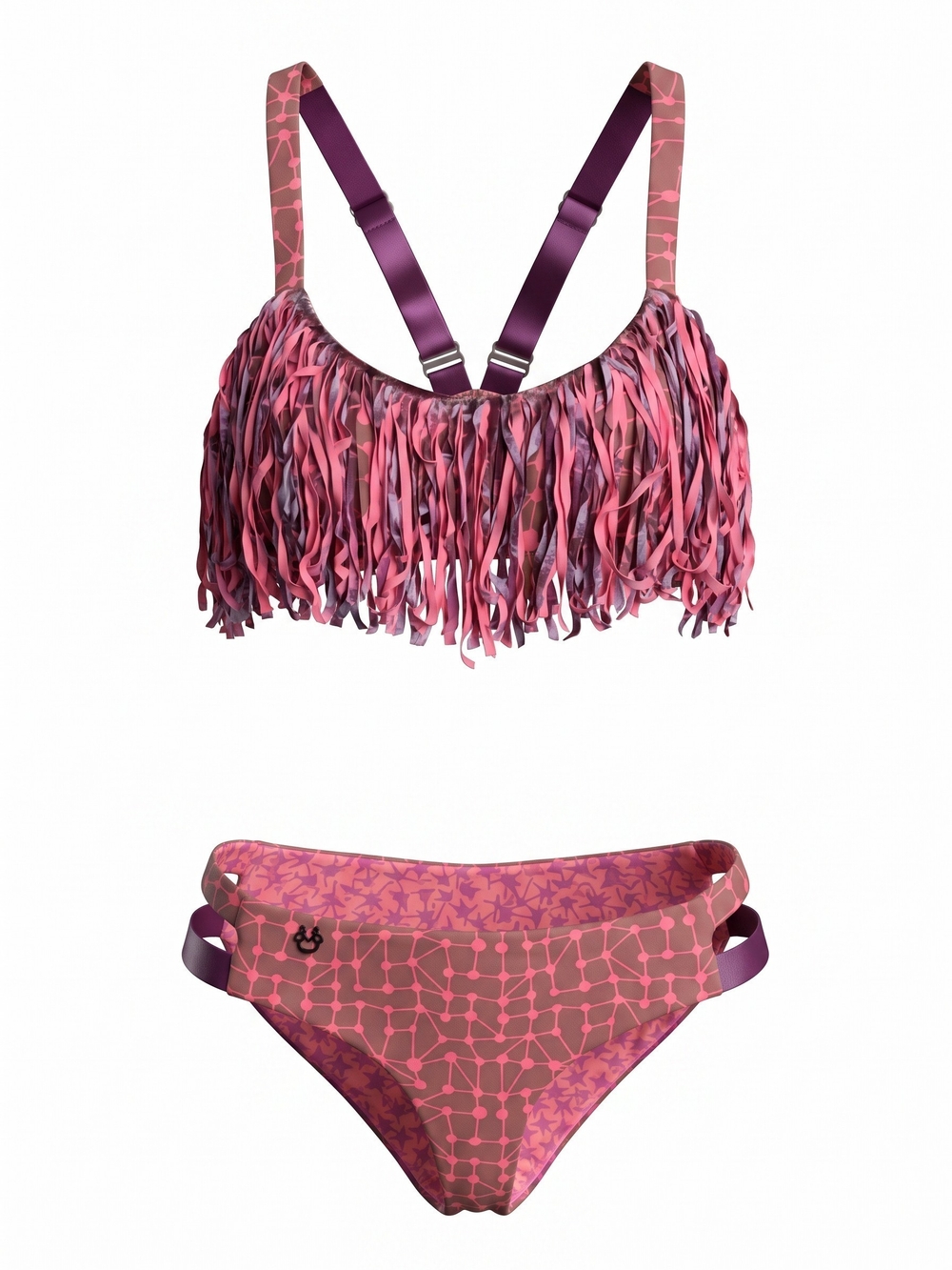 Maaji Reversible Fringe Bikini Set - Constellation Star Print, Small